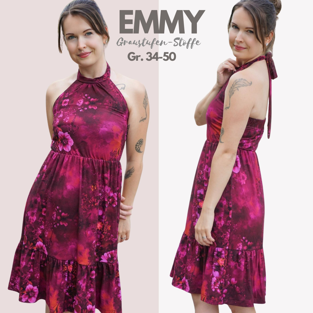 Neckholder-Kleid EMMY,  GR. 34-50  EBOOK UND SCHNITTMUSTER